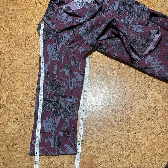 Habitat Button Cowl Linen Blend Top In Berry Sz M - Picture 12 of 12